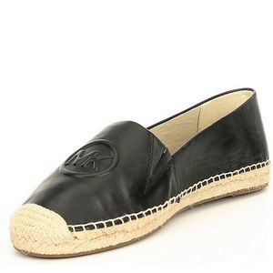 NWT Michael Kors Leather Slip On Espadrilles